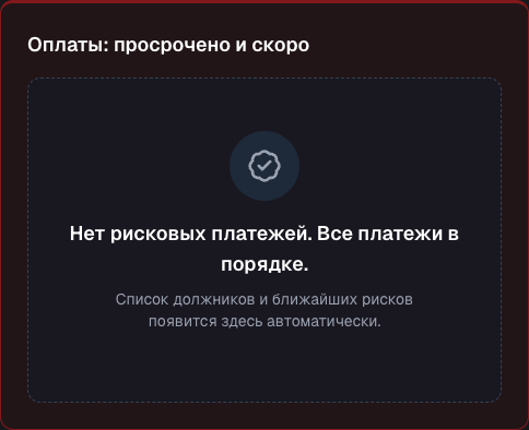Красная зона — пусто